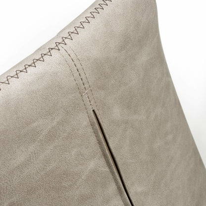 Pair of Luna Leather Effect Mink Bar Stools