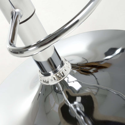 Pair of Luna Leather Effect Light Grey Bar Stools