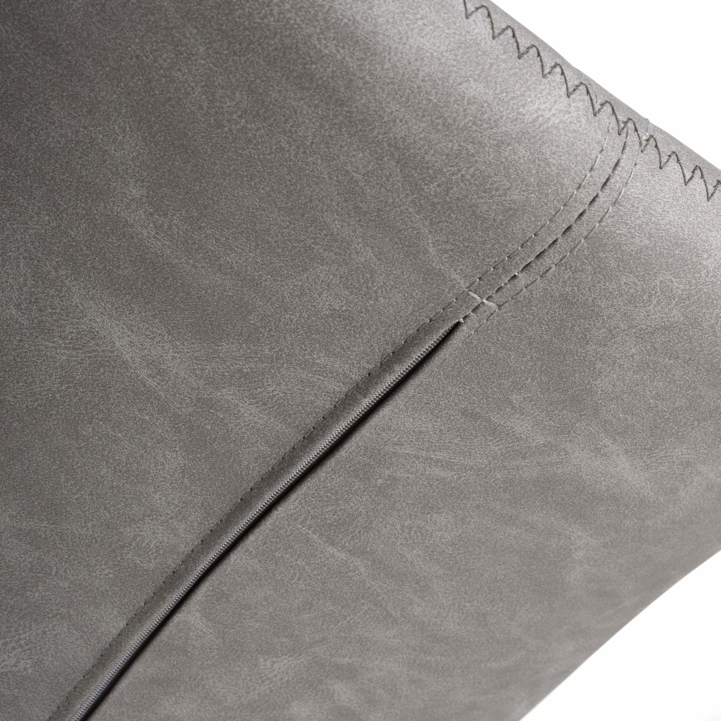 Pair of Luna Leather Effect Charcoal Bar Stools