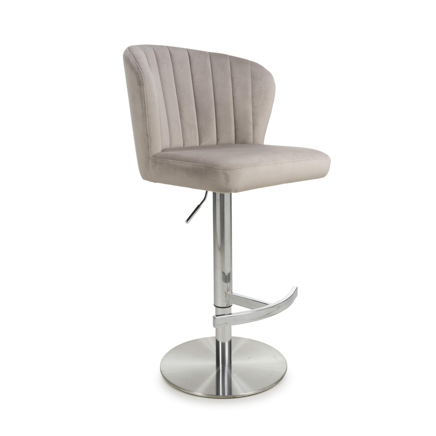 Penny Brushed Velvet Mink Bar Stool