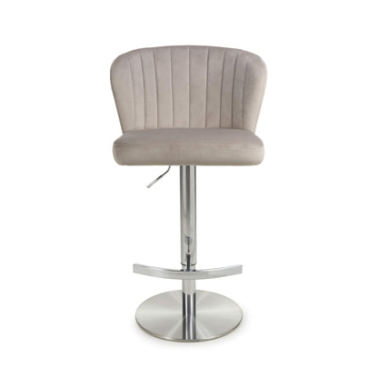 Penny Brushed Velvet Mink Bar Stool