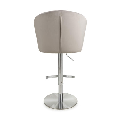 Penny Brushed Velvet Mink Bar Stool