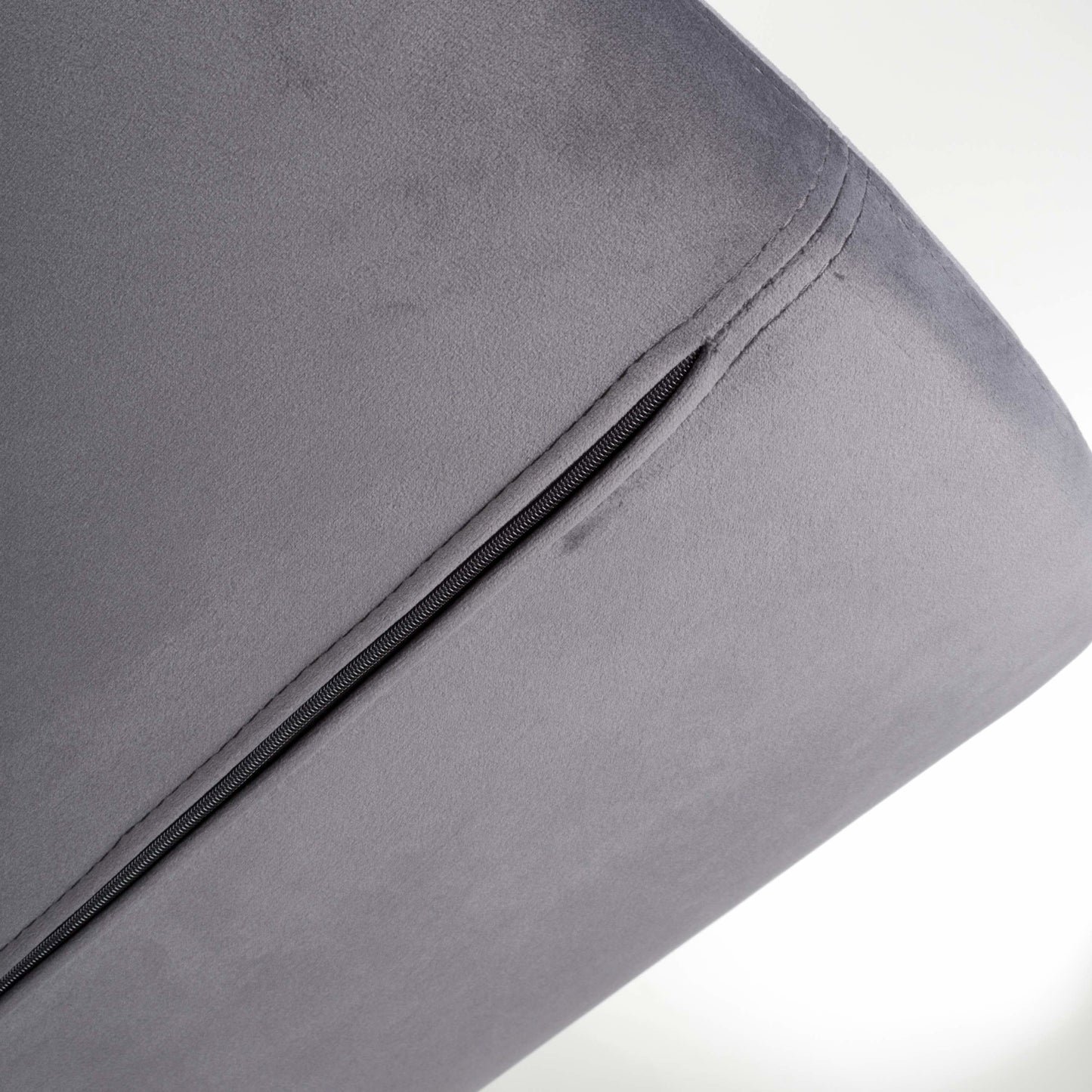 Penny Brushed Velvet Grey Bar Stool