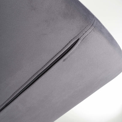 Penny Brushed Velvet Grey Bar Stool