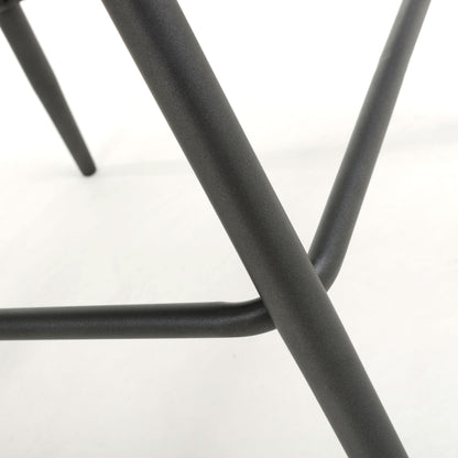 Pair of Como Chenille Corduroy Blue/Grey Bar Stools