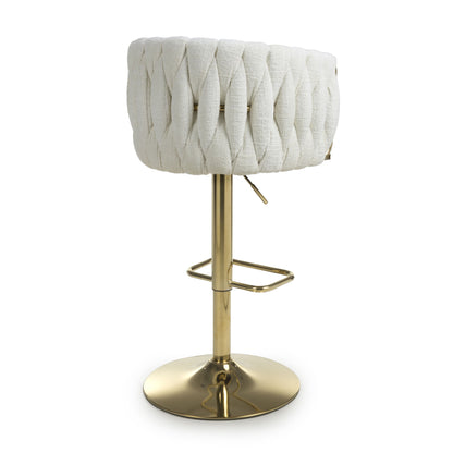 Mayfair Textured Effect Cream Bar Stool