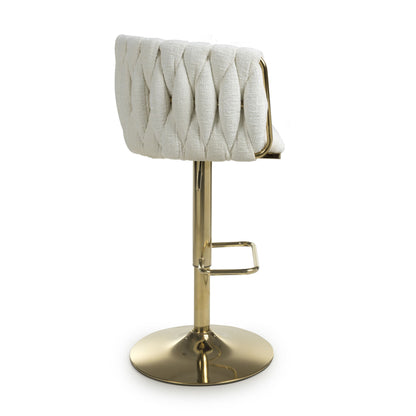 Mayfair Textured Effect Cream Bar Stool