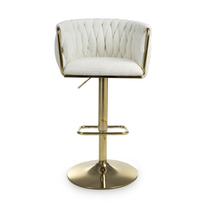 Mayfair Textured Effect Cream Bar Stool