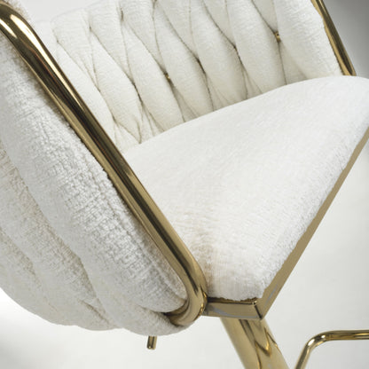 Mayfair Textured Effect Cream Bar Stool