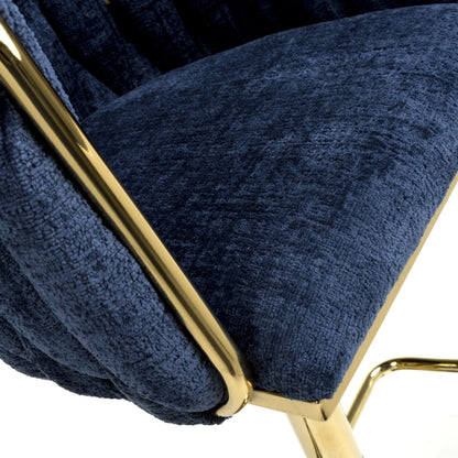 Mayfair Textured Effect Blue Bar Stool