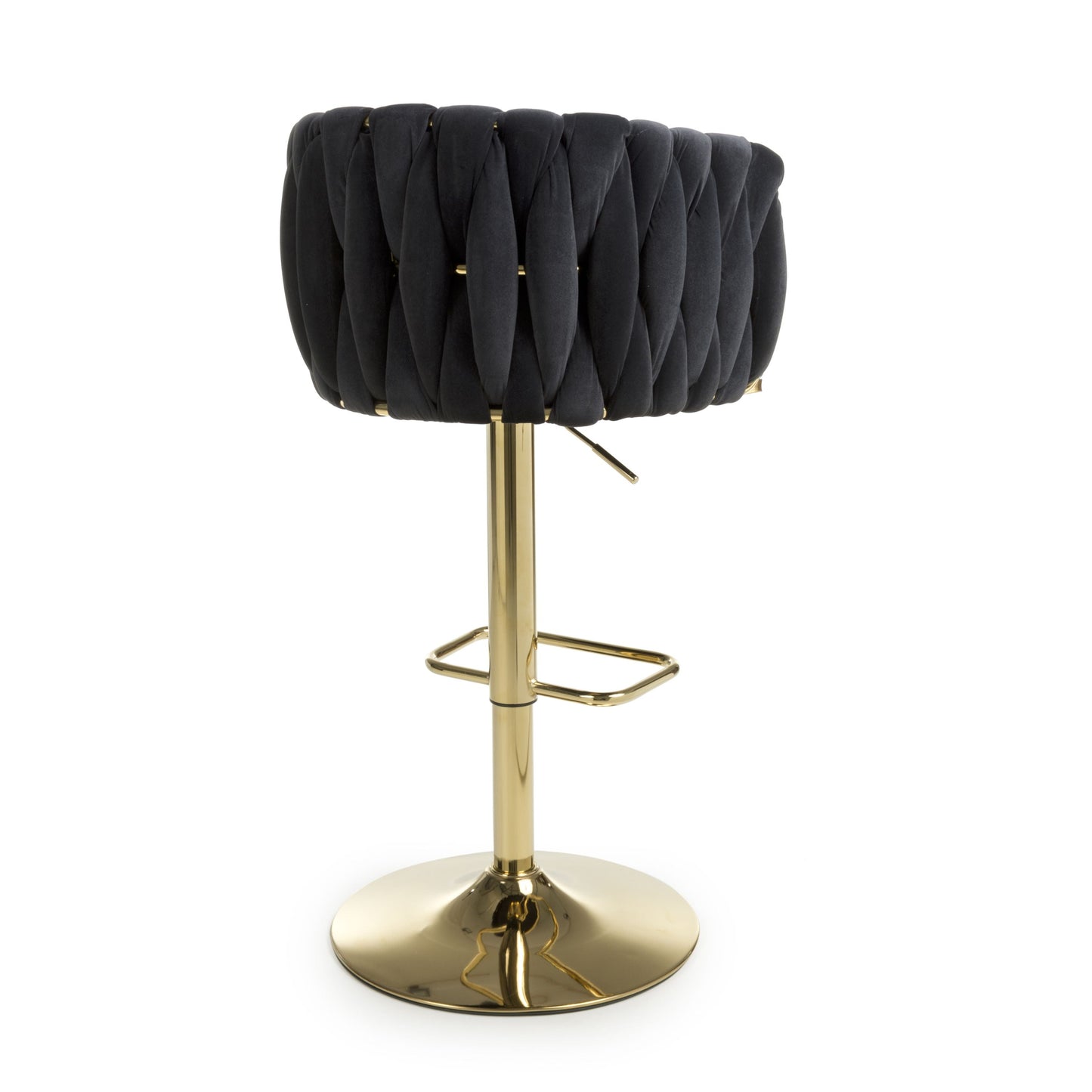 Mayfair Brushed Velvet Black Bar Stool