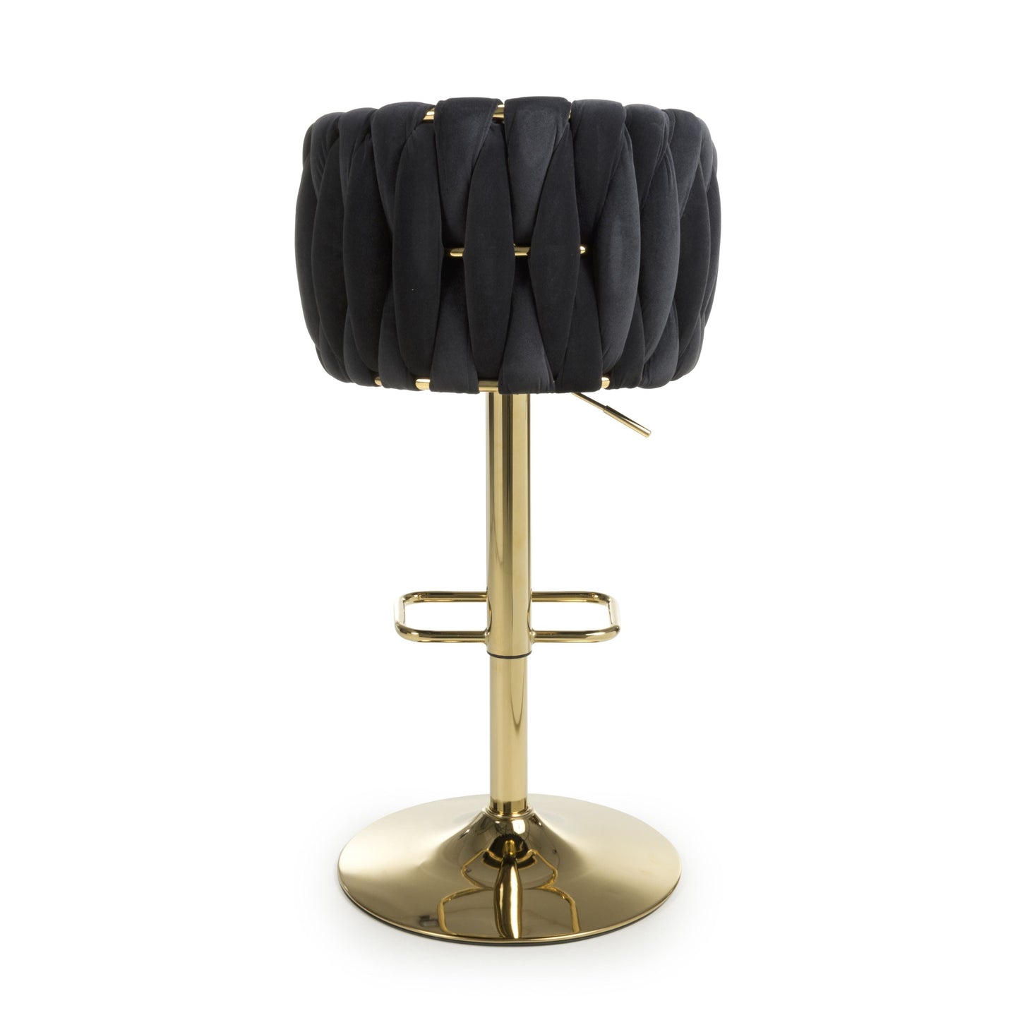 Mayfair Brushed Velvet Black Bar Stool
