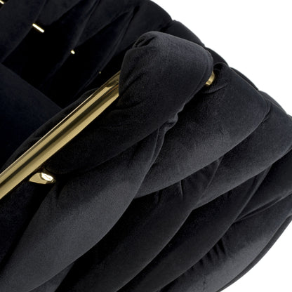 Mayfair Brushed Velvet Black Bar Stool