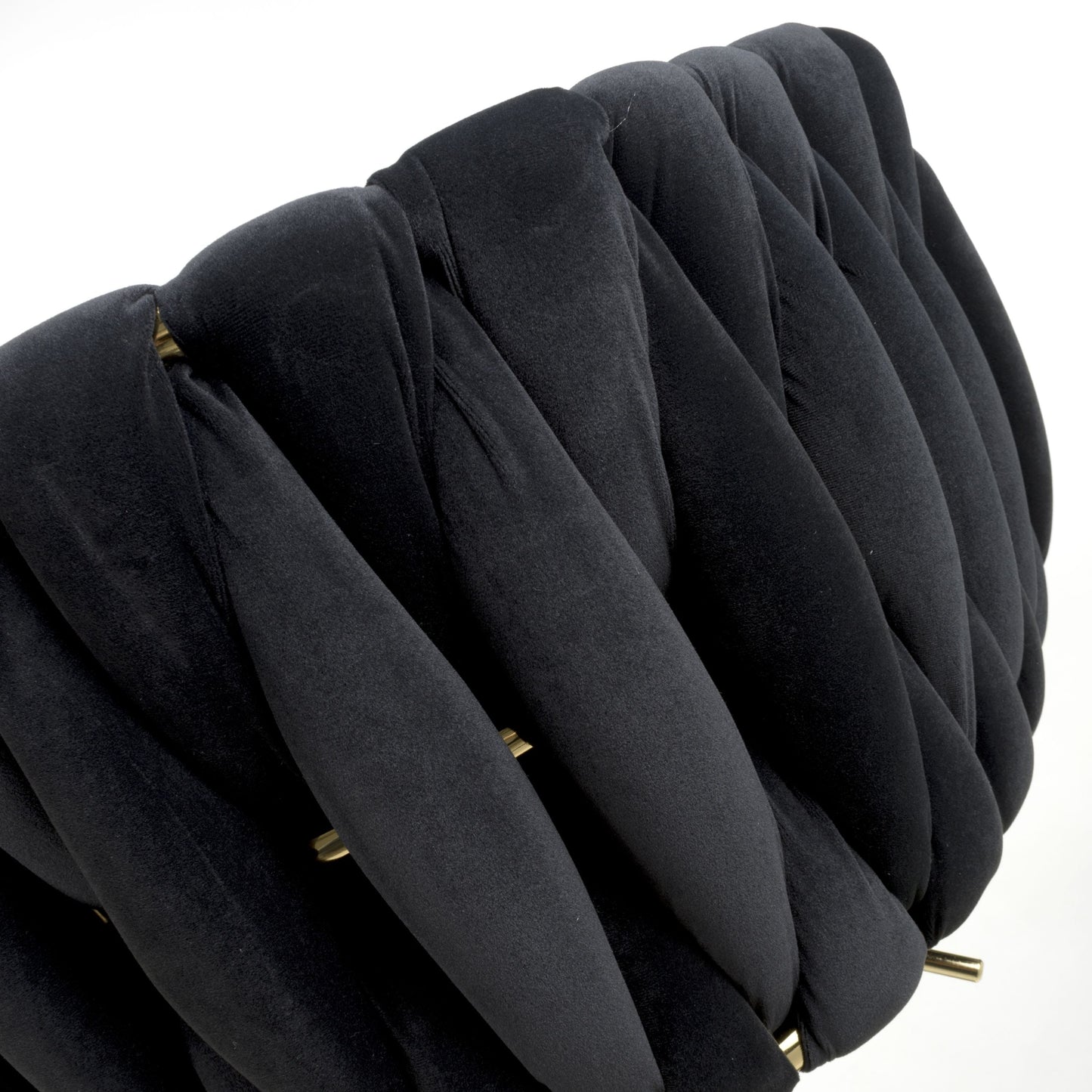 Mayfair Brushed Velvet Black Bar Stool