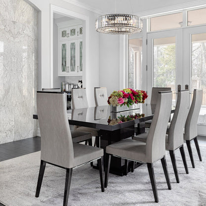 24.8 in. 8-Light Farmhouse Chandelier, Crystal Chandelier, Drum Chandelier for Dining Room Living Room Bedroom Kitchen