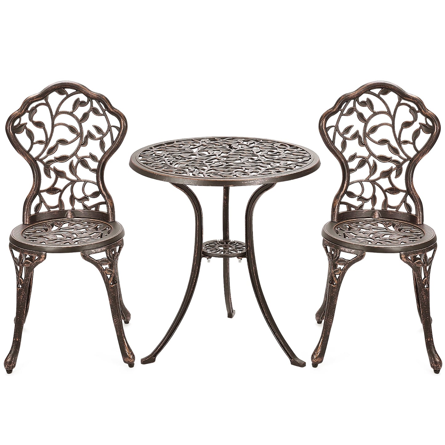 3 Pieces Outdoor Bistro Set Patio Furniture Set Table and Chairs Set