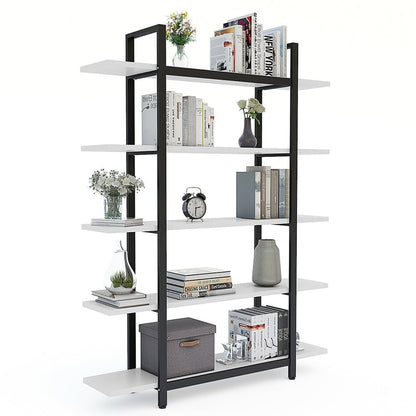 5-Tier Bookshelf, Vintage Industrial Style Bookcase