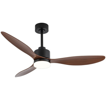 52 Inch LED Ceiling Fan with Lights Remote(3-Blade)