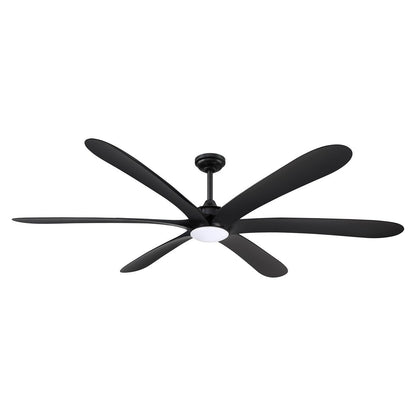 72-inch Driftwood 6-Blade Large DC Ceiling Fan with Light and Remote
