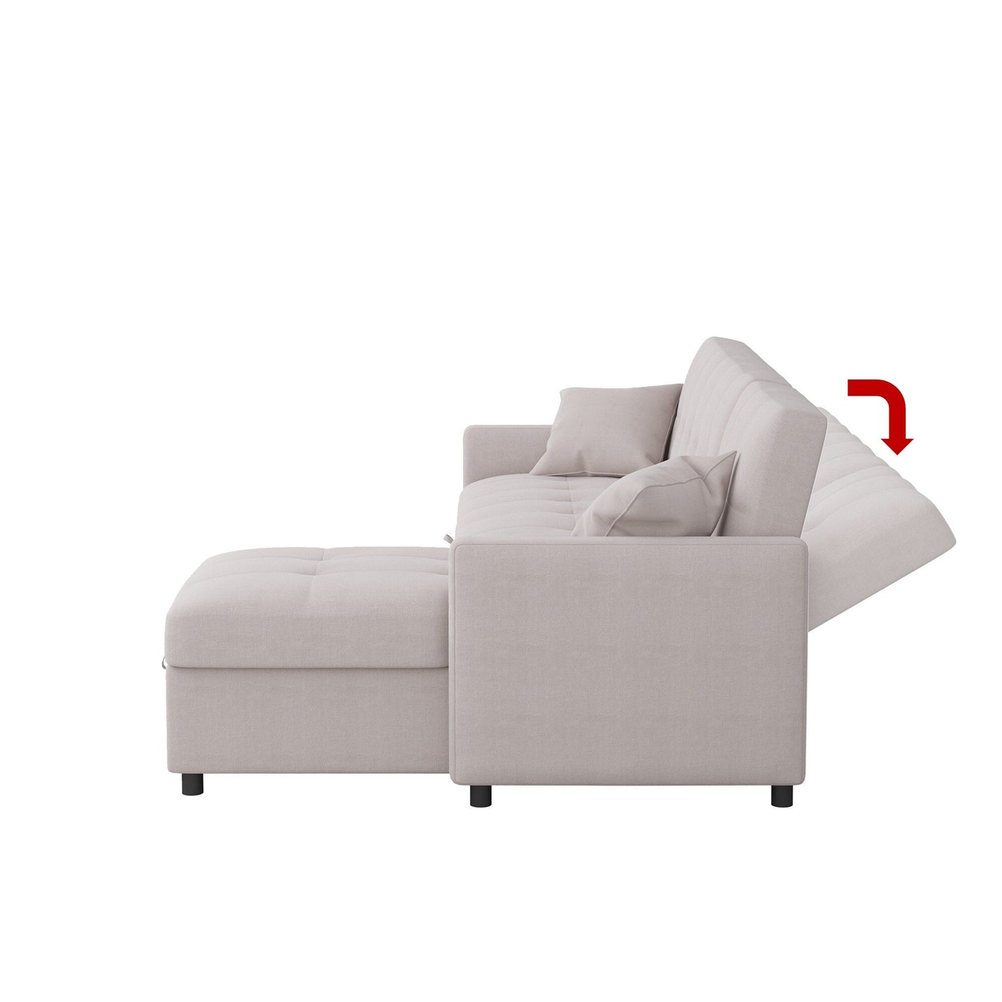 82'' Wide Reversible Sleeper Sofa & Chaise