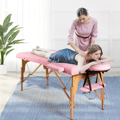 84''L Portable Massage Table Adjustable Facial Spa Bed Tattoo w/ Carry