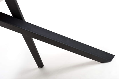 Vienna Natural Curved Dining Table with 2 Grey Buxton Chairs & Buxton Bench