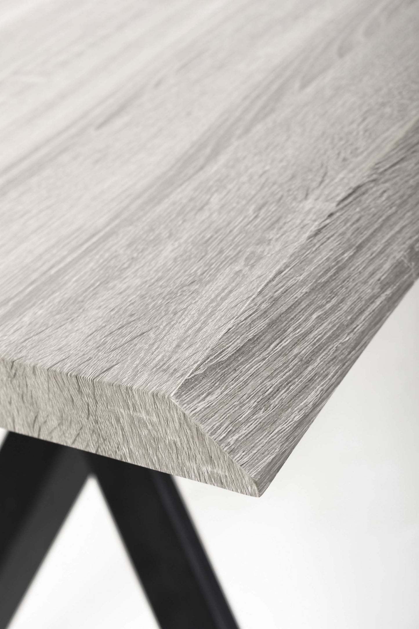 Vienna Natural Curved Dining Table with 2 Grey Buxton Chairs & Buxton Bench