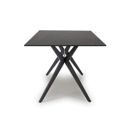 Islington 1.6m Black Dining Table