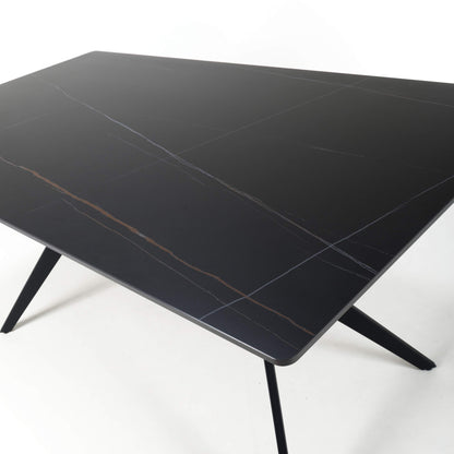 Islington 1.6m Black Dining Table