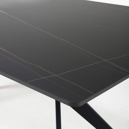 Islington 1.6m Black Dining Table