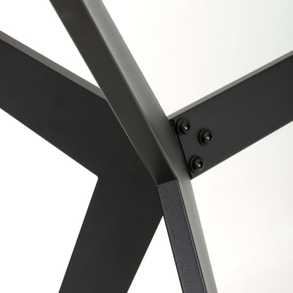 Islington 1.2m Black Dining Table with 4 Grey Luca Chairs