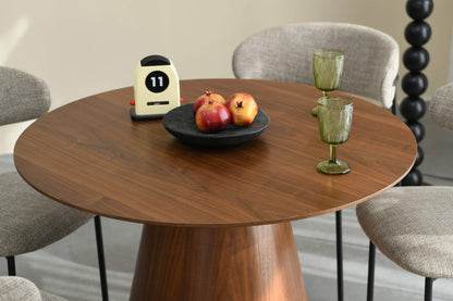 Knightsbridge 1m Round Walnut Dining Table