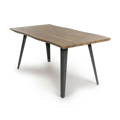 Orwell Medium Natural Curved Dining Set with 4 Oakley Chairs