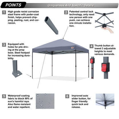 ABCCANOPY Durable Easy Pop up Canopy Tent Outdoor canopy tent