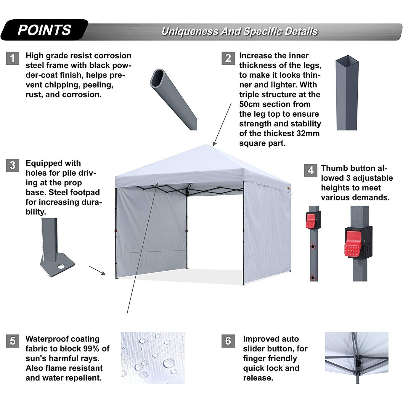 ABCCANOPY Durable Easy Pop up Canopy Tent Outdoor canopy tent