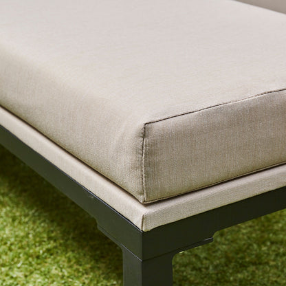 Ava Aluminium Corner Dining Set with Fire Pit – Beige