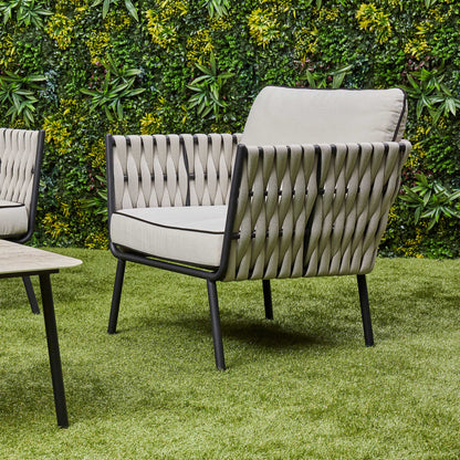 Axel Aluminium & Rope Lounge Set