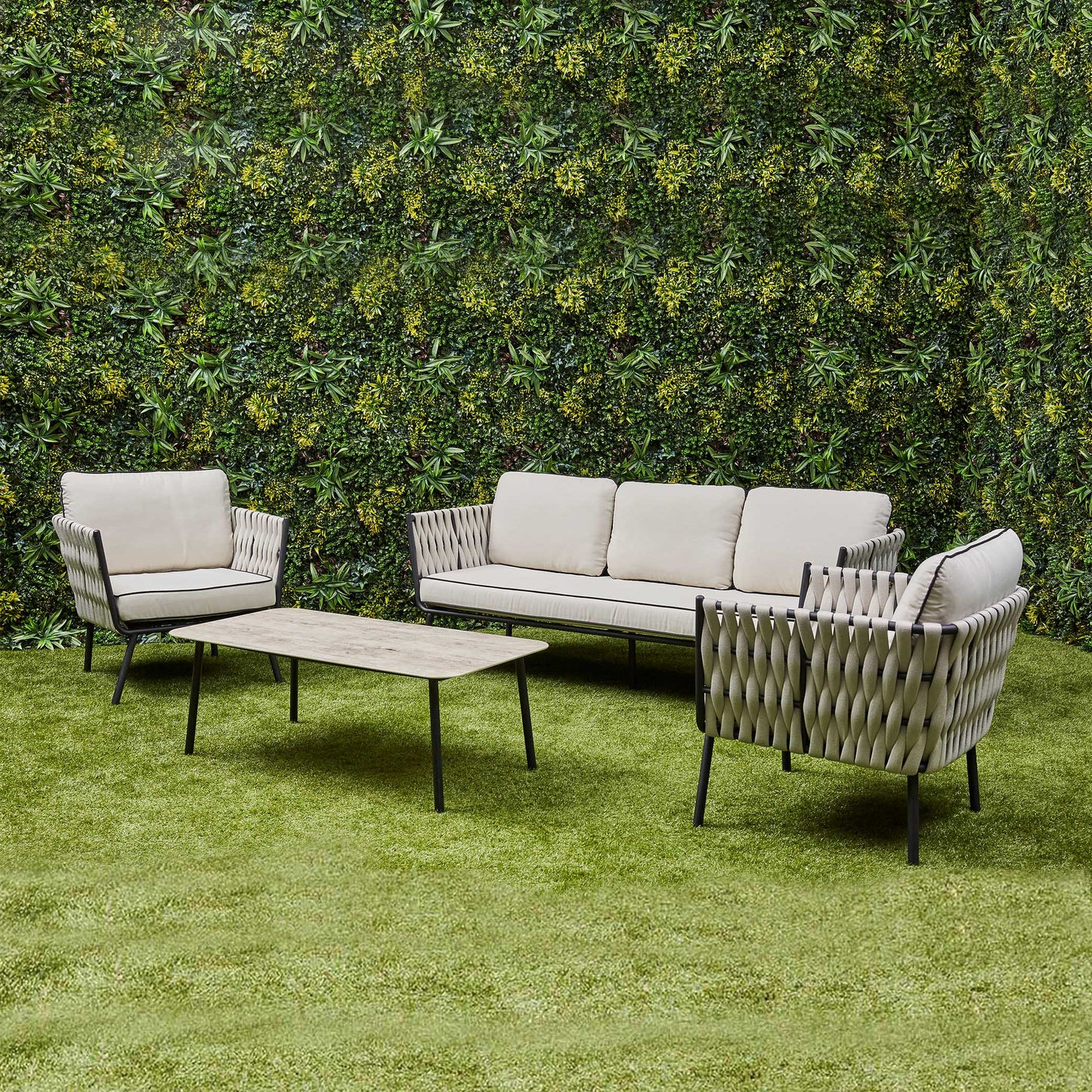 Axel Aluminium & Rope Lounge Set