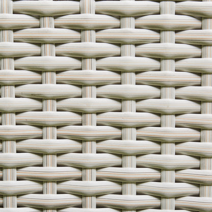 Chakra Rattan Corner Dining Set with Fire Pit – Grey/Beige