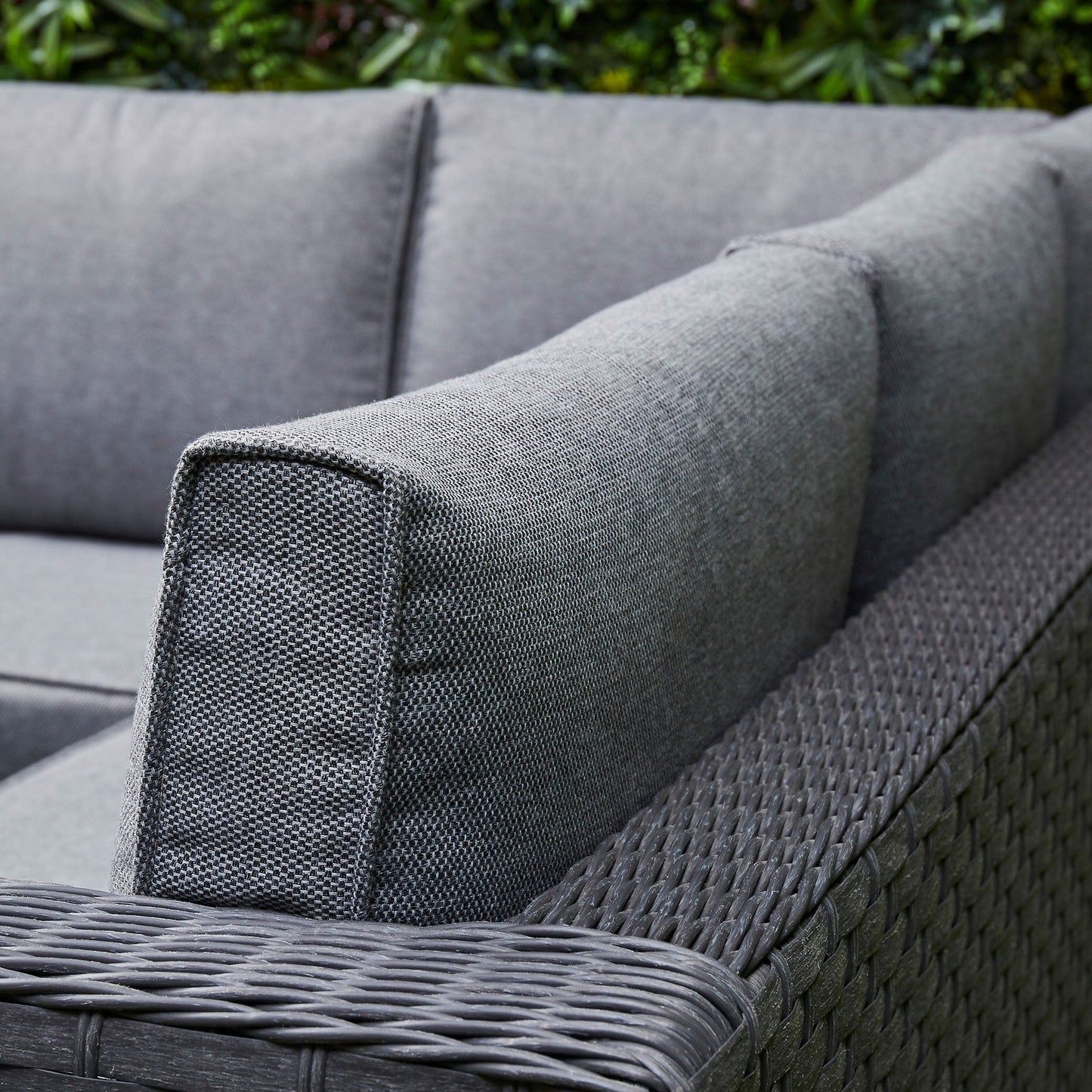 Nova Rattan Corner Sofa Set with Ice Bucket Grey