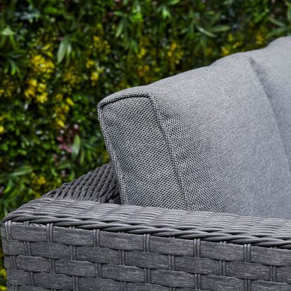 Nova Rattan Corner Sofa Set with Ice Bucket Grey
