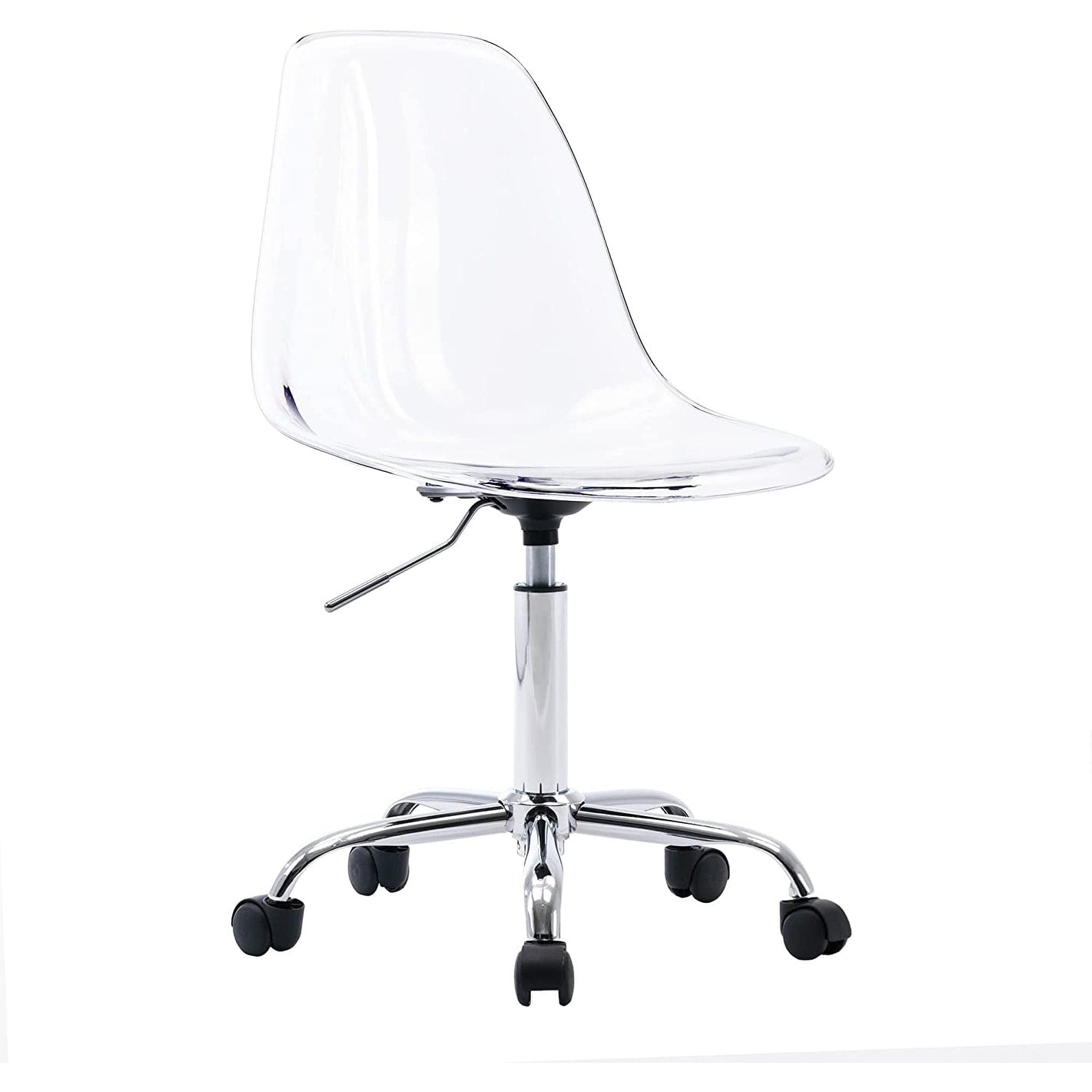 Acrylic Swivel adjustable height Armless Home office Rolling Chair
