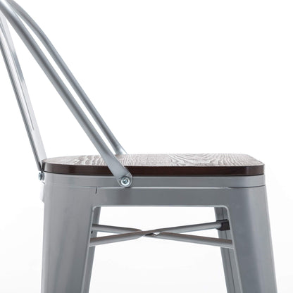 Andeworld farmhouse bar stools ,counter height bar stools set of 4 - Set of 4