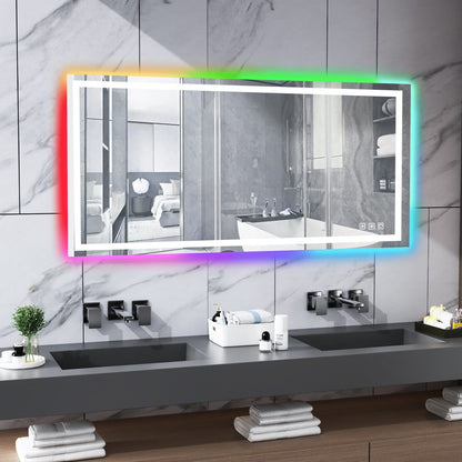 Anti-Fog RGB Backlit & LED Frontlit Bathroom Mirror