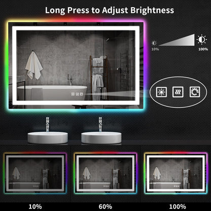 Anti-Fog RGB Backlit & LED Frontlit Bathroom Mirror