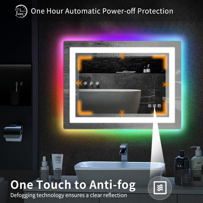 Anti-Fog RGB Backlit & LED Frontlit Bathroom Mirror