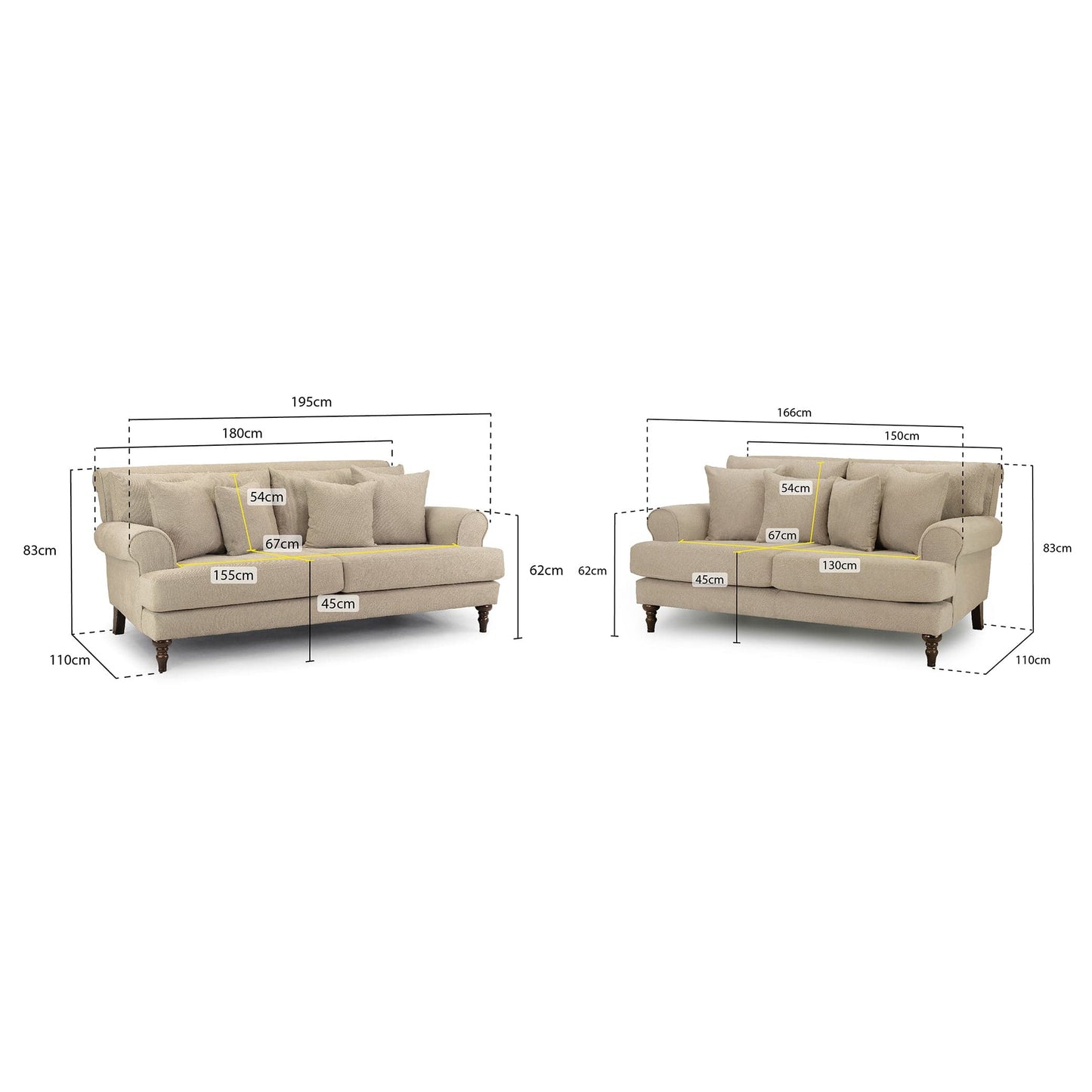 Aspen Sofa Beige 3+2 Set