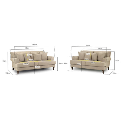 Aspen Sofa Beige 3+2 Set