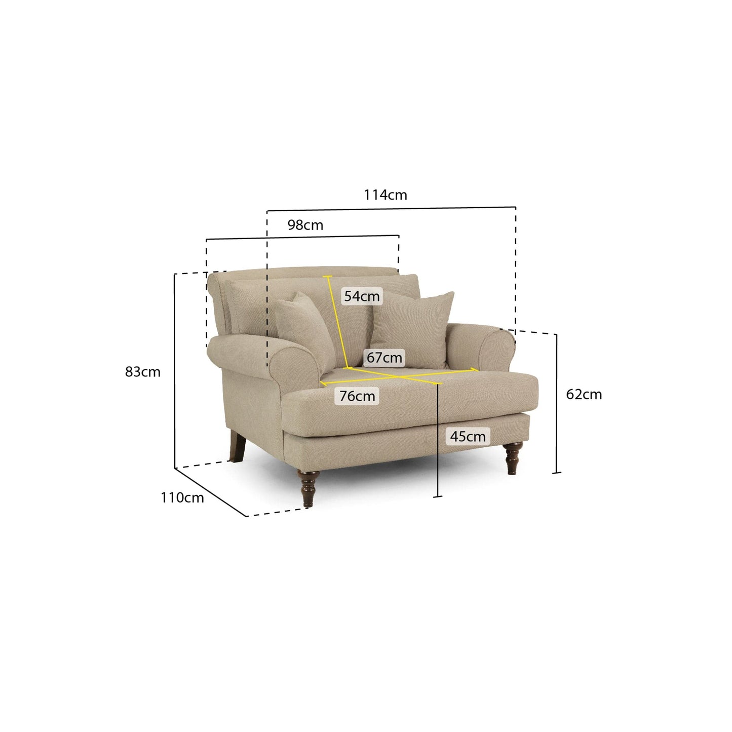 Aspen Sofa Beige Armchair