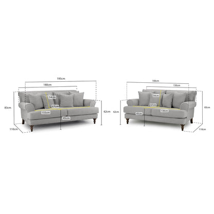 Aspen Sofa Grey 3+2 Set